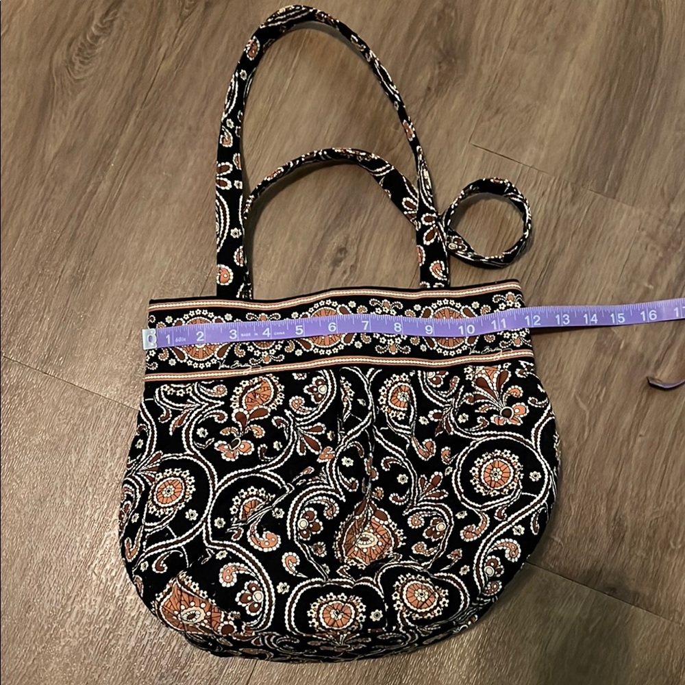 Vera Bradley Tote Bag Purse Shoulder Bag Morgan Cafe Latte Black Tan Brown - Picture 3 of 9